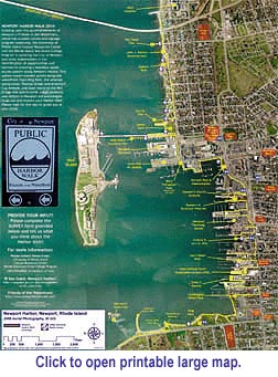 Newport Harbor Walk Map and poster
